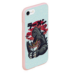 Чехол iPhone 7/8 матовый Blue Godzilla, цвет: 3D-светло-розовый — фото 2