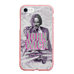 Чехол iPhone 7/8 матовый John Wick, цвет: 3D-баблгам