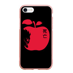 Чехол iPhone 7/8 матовый Яблоко Рюка, цвет: 3D-светло-розовый