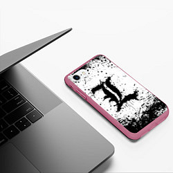 Чехол iPhone 7/8 матовый L textured, цвет: 3D-малиновый — фото 2