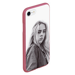 Чехол iPhone 7/8 матовый BILLIE EILISH, цвет: 3D-малиновый — фото 2