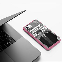 Чехол iPhone 7/8 матовый Peaky Blinders, цвет: 3D-малиновый — фото 2