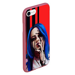 Чехол iPhone 7/8 матовый Billie Eilish: Demon, цвет: 3D-малиновый — фото 2