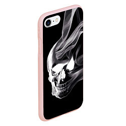 Чехол iPhone 7/8 матовый Wind - smoky skull, цвет: 3D-светло-розовый — фото 2