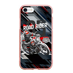 Чехол iPhone 7/8 матовый Road rider мотоциклист
