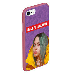 Чехол iPhone 7/8 матовый Billie Eilish, цвет: 3D-малиновый — фото 2