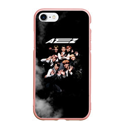 Чехол iPhone 7/8 матовый Ateez, цвет: 3D-светло-розовый