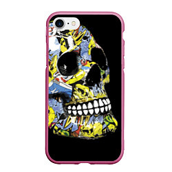 Чехол iPhone 7/8 матовый Graffiti - Skull