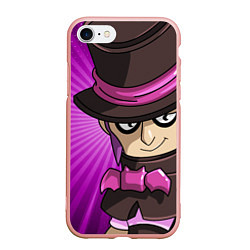 Чехол iPhone 7/8 матовый Brawl Stars Mortis1, цвет: 3D-светло-розовый