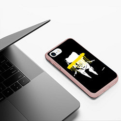 Чехол iPhone 7/8 матовый Sherlock, цвет: 3D-светло-розовый — фото 2