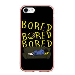 Чехол iPhone 7/8 матовый Boreb, цвет: 3D-светло-розовый