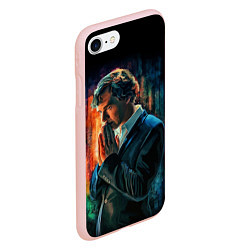 Чехол iPhone 7/8 матовый Sherlock, цвет: 3D-светло-розовый — фото 2