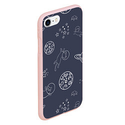 Чехол iPhone 7/8 матовый Космо киски, цвет: 3D-светло-розовый — фото 2