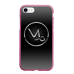 Чехол iPhone 7/8 матовый Capricorn Козерог, цвет: 3D-малиновый
