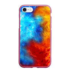 Чехол iPhone 7/8 матовый Мульт Битва Огней, цвет: 3D-малиновый