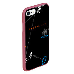 Чехол iPhone 7/8 матовый Half-life, цвет: 3D-малиновый — фото 2