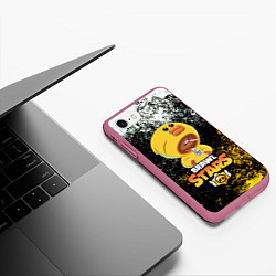 Чехол iPhone 7/8 матовый BRAWL STARS SALLY LEON, цвет: 3D-малиновый — фото 2