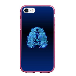 Чехол iPhone 7/8 матовый Знаки Зодиака Дева, цвет: 3D-малиновый