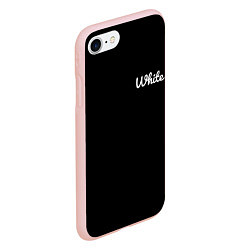 Чехол iPhone 7/8 матовый Белыйwhite, цвет: 3D-светло-розовый — фото 2