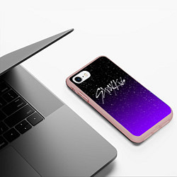 Чехол iPhone 7/8 матовый STRAY KIDS, цвет: 3D-светло-розовый — фото 2