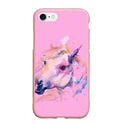 Чехол iPhone 7/8 матовый ONE LOVE, цвет: 3D-светло-розовый