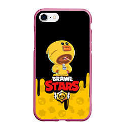 Чехол iPhone 7/8 матовый BRAWL STARS SALLY LEON, цвет: 3D-малиновый