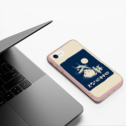 Чехол iPhone 7/8 матовый My Neighbor Totoro, цвет: 3D-светло-розовый — фото 2