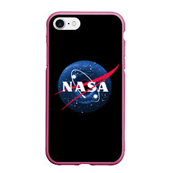 Чехол iPhone 7/8 матовый NASA Black Hole, цвет: 3D-малиновый
