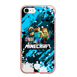 Чехол iPhone 7/8 матовый Minecraft Майнкрафт