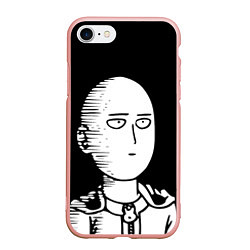 Чехол iPhone 7/8 матовый ONE-PUNCH MAN, цвет: 3D-светло-розовый