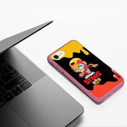 Чехол iPhone 7/8 матовый BRAWL STARS MAX, цвет: 3D-малиновый — фото 2