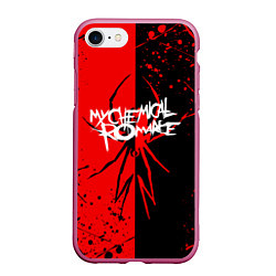 Чехол iPhone 7/8 матовый My Chemical Romance, цвет: 3D-малиновый