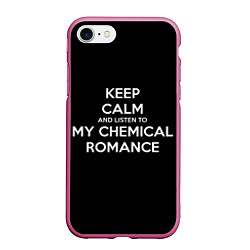 Чехол iPhone 7/8 матовый My chemical romance, цвет: 3D-малиновый