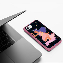 Чехол iPhone 7/8 матовый Taurus, цвет: 3D-малиновый — фото 2