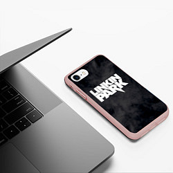 Чехол iPhone 7/8 матовый LINKIN PARK, цвет: 3D-светло-розовый — фото 2