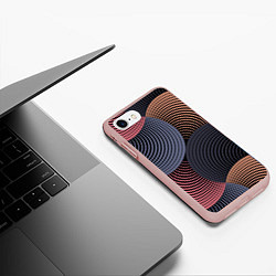 Чехол iPhone 7/8 матовый Абстрактный узор, цвет: 3D-светло-розовый — фото 2