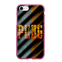 Чехол iPhone 7/8 матовый PUBG - Королевская битва, цвет: 3D-малиновый