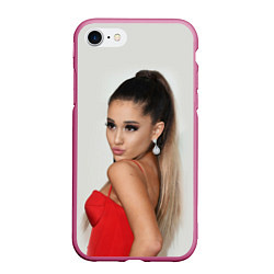 Чехол iPhone 7/8 матовый Ariana Grande Ариана Гранде, цвет: 3D-малиновый