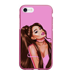 Чехол iPhone 7/8 матовый Ariana Grande Ариана Гранде, цвет: 3D-малиновый