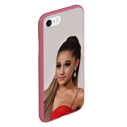 Чехол iPhone 7/8 матовый Ariana Grande Ариана Гранде, цвет: 3D-малиновый — фото 2