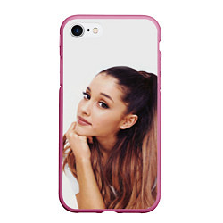 Чехол iPhone 7/8 матовый Ariana Grande Ариана Гранде, цвет: 3D-малиновый