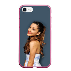 Чехол iPhone 7/8 матовый Ariana Grande Ариана Гранде, цвет: 3D-малиновый