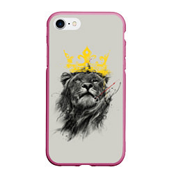 Чехол iPhone 7/8 матовый King, цвет: 3D-малиновый