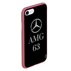 Чехол iPhone 7/8 матовый Mersedes AMG 63, цвет: 3D-малиновый — фото 2