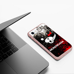 Чехол iPhone 7/8 матовый MONOKUMA, цвет: 3D-светло-розовый — фото 2