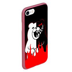 Чехол iPhone 7/8 матовый MONOKUMA, цвет: 3D-малиновый — фото 2