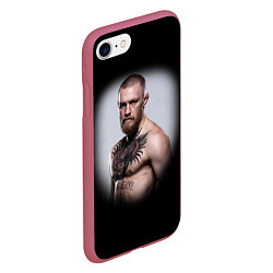 Чехол iPhone 7/8 матовый Conor McGregor, цвет: 3D-малиновый — фото 2