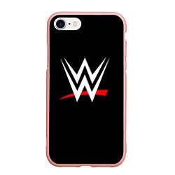 Чехол iPhone 7/8 матовый WWE, цвет: 3D-светло-розовый