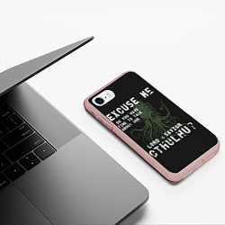Чехол iPhone 7/8 матовый Cthulhu, цвет: 3D-светло-розовый — фото 2
