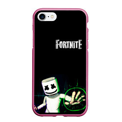 Чехол iPhone 7/8 матовый Fortnite, цвет: 3D-малиновый